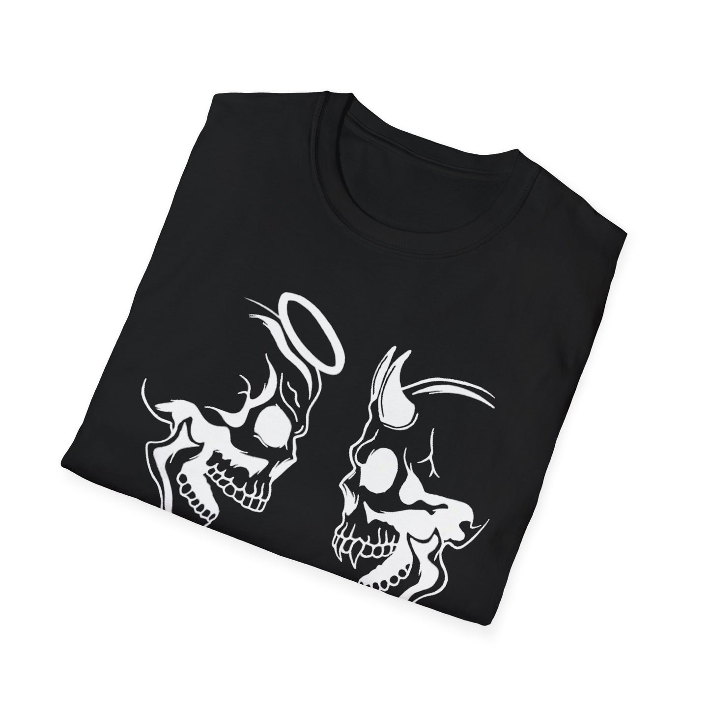 Skull Art Unisex Softstyle T-Shirt | Gothic Vibe Tee, Casual Spine Design, Edgy Fashion, Unisex Gift, Alternative Wear