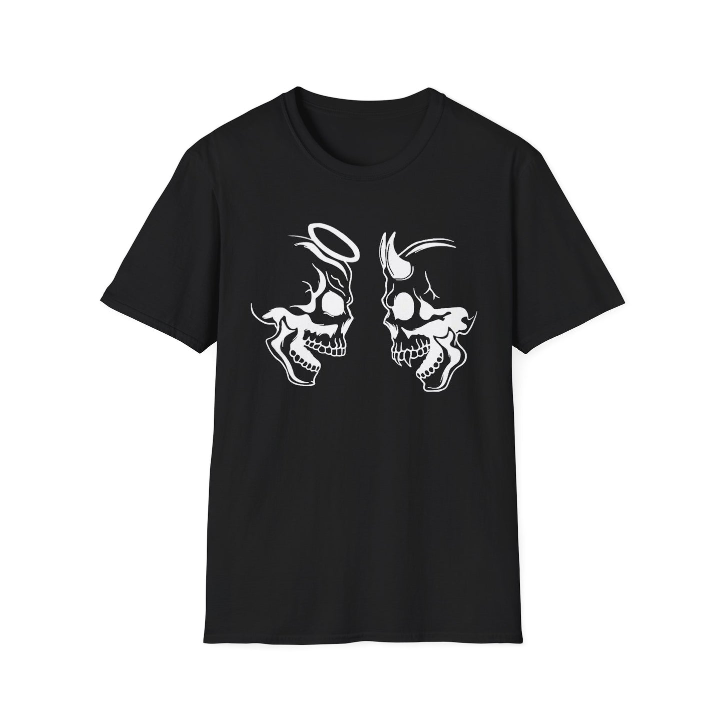 Skull Art Unisex Softstyle T-Shirt | Gothic Vibe Tee, Casual Spine Design, Edgy Fashion, Unisex Gift, Alternative Wear