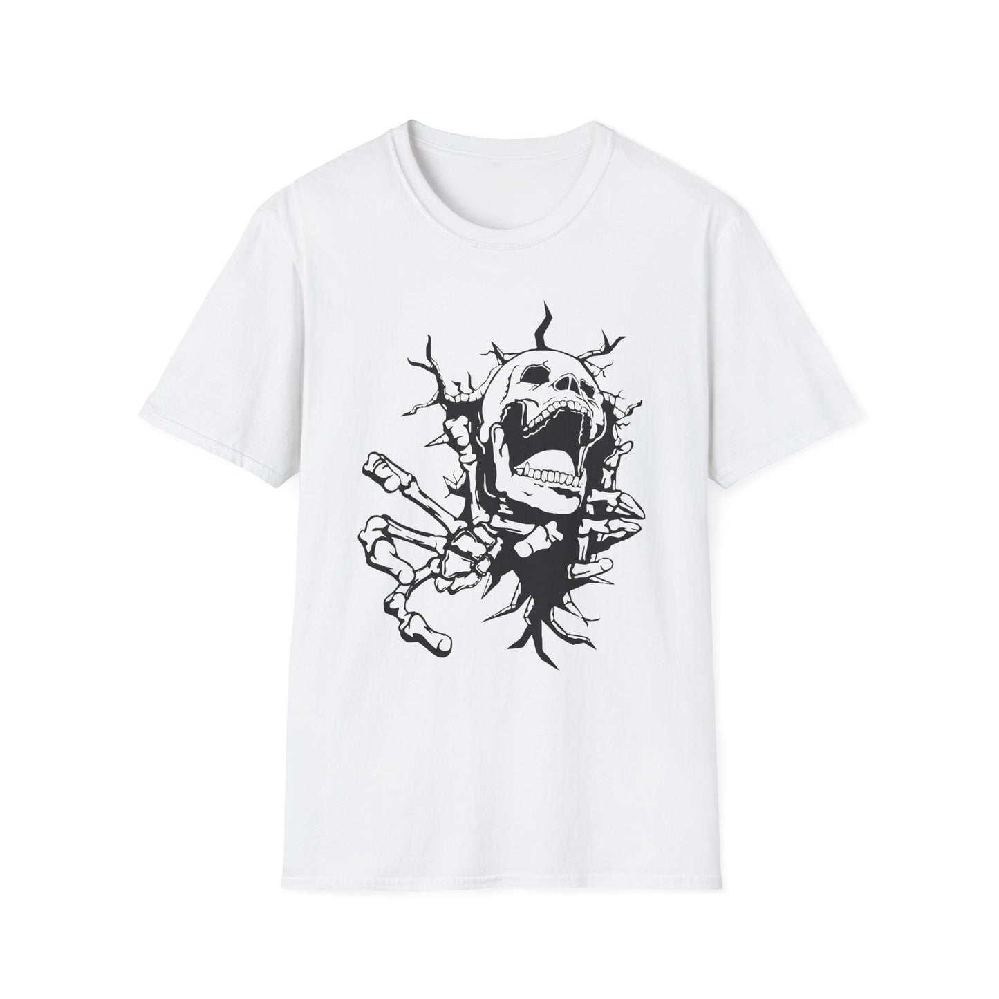 Unisex Skeleton Graphic T-Shirt - Edgy Halloween Wear