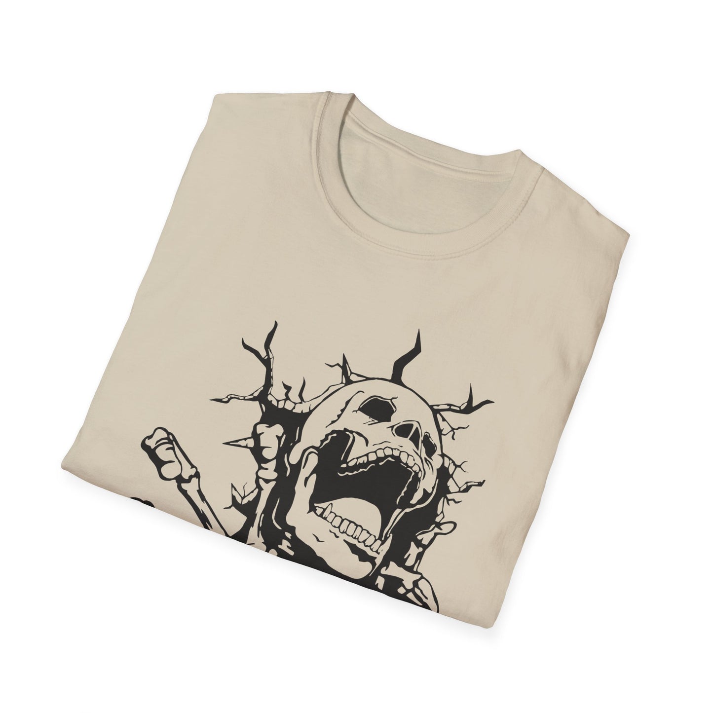 Unisex Skeleton Graphic T-Shirt - Edgy Halloween Wear