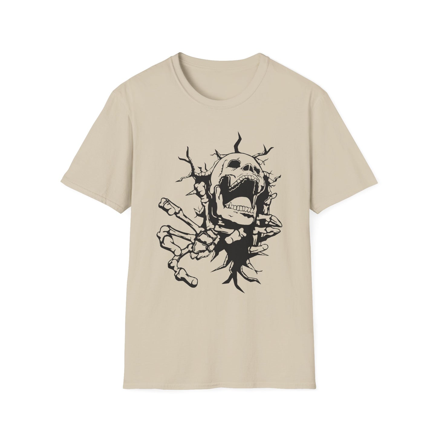 Unisex Skeleton Graphic T-Shirt - Edgy Halloween Wear