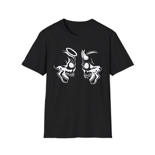 Skull Art Unisex Softstyle T-Shirt | Gothic Vibe Tee, Casual Spine Design, Edgy Fashion, Unisex Gift, Alternative Wear